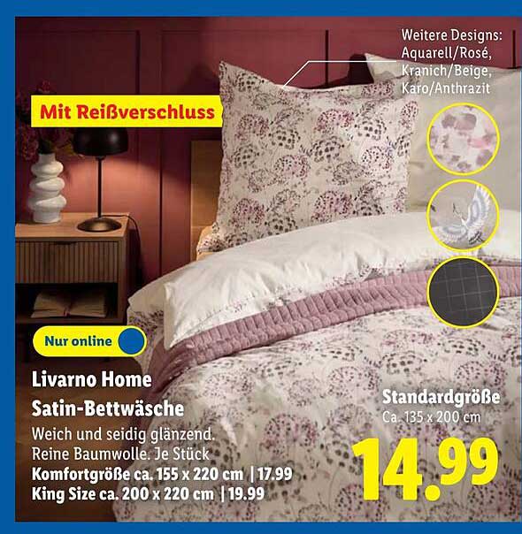 Livarno Home Satin-Bettwäsche