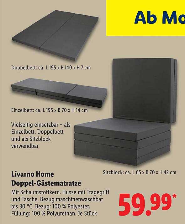 Livorno Home Doppel-Gästematratze