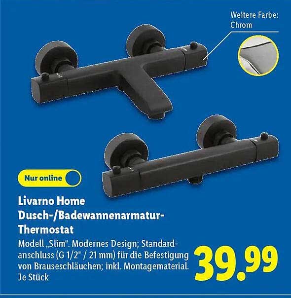 Livorno Home Dusch-/Badewannenarmatur-Thermostat