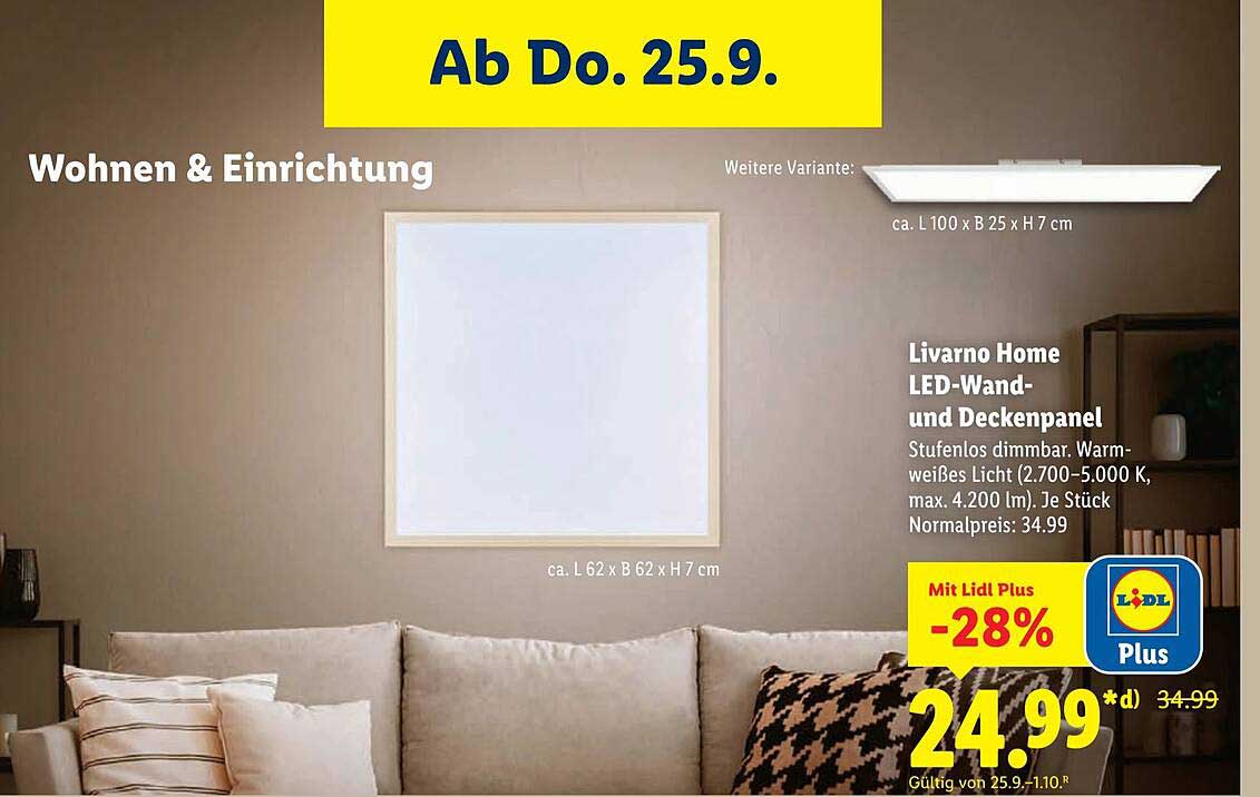 Livorno Home LED-Wand- und Deckenpanel