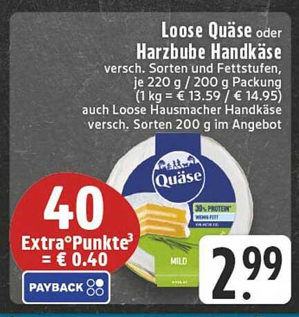 Loose Quäse oder Harzbube Handkäse