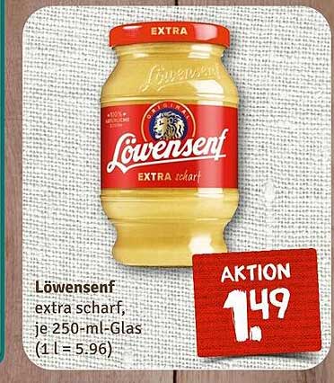 Löwensenf extra scharf, je 250-ml-Glas