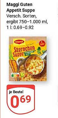 Maggi Guten Appetit Suppe - Verschiedene Sorten