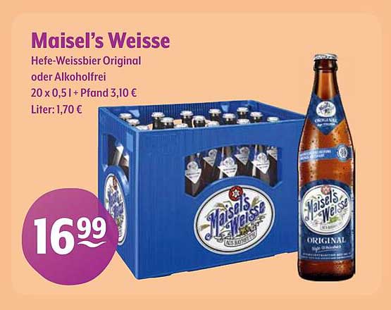 Maisel’s Weisse Hefe-Weissbier Original oder Alkoholfrei