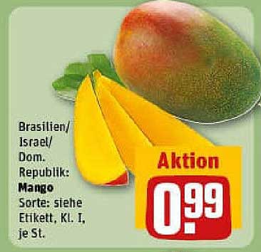 Mango aus Brasilien/Israel/Dominikanische Republik - Aktion 0,99 € je Stück
