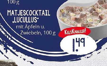 Matjescocktail 'Lucullus' mit Äpfeln und Zwiebeln, 100 g