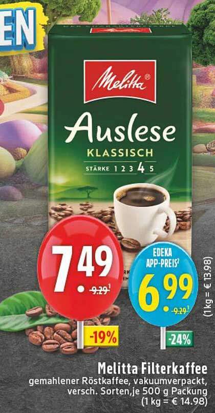 Melitta Filterkaffee Auslese Klassisch 500 g
