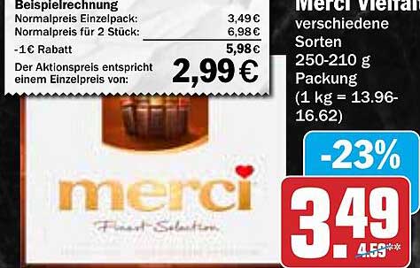 Merci Vielfalt – verschiedene Sorten 250-210 g Packung