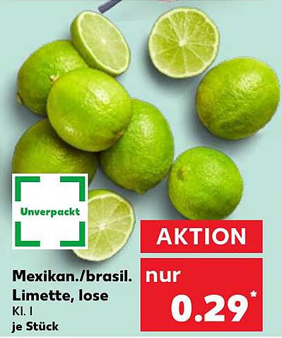 Mexikanische und brasilianische Limetten, lose, je Stück