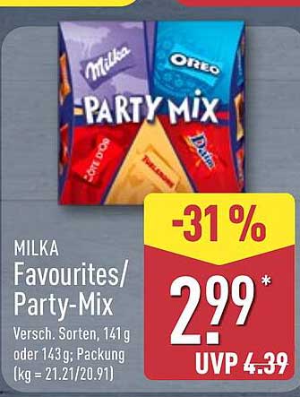 MILKA Favourites/Party-Mix 141 g oder 143 g