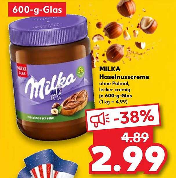 MILKA Haselnusscreme 600-g-Glas