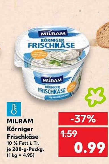 MILRAM Körniger Frischkäse 200g