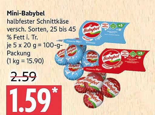 Mini-Babybel halbfester Schnittkäse