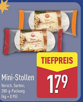 Mini-Stollen - Verschiedene Sorten; 200-g-Packung