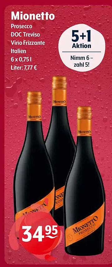Mionetto Prosecco DOC Treviso - 5+1 Aktion