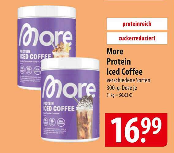 More Protein Iced Coffee verschiedene Sorten 300-g-Dose