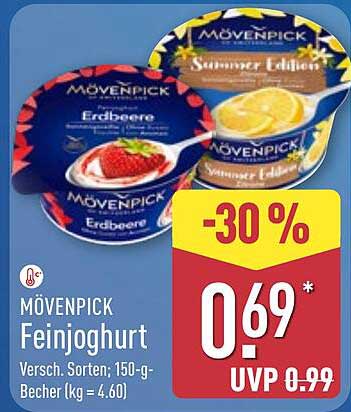 MÖVENPICK Feinjoghurt - Verschiedene Sorten, 150-g-Becher