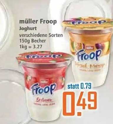 müller Froop Joghurt verschiedene Sorten 150g Becher