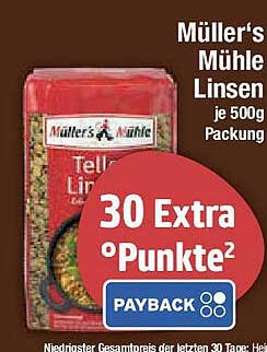 Müller's Mühle Linsen je 500g Packung