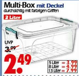 Multi-Box mit Deckel - 2 Liter