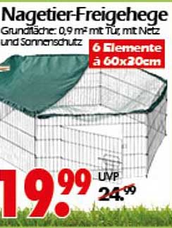 Nagetiere-Freigehege mit 6 Elementen à 60x20cm - Jetzt für 19,99€