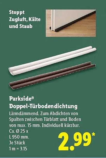 Parkside® Doppel-Türbodendichtung