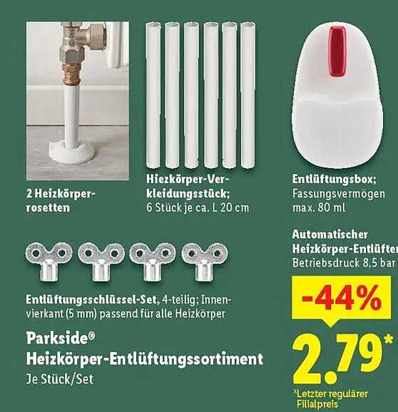 Parkside Heizkörper-Entlüftungsset
