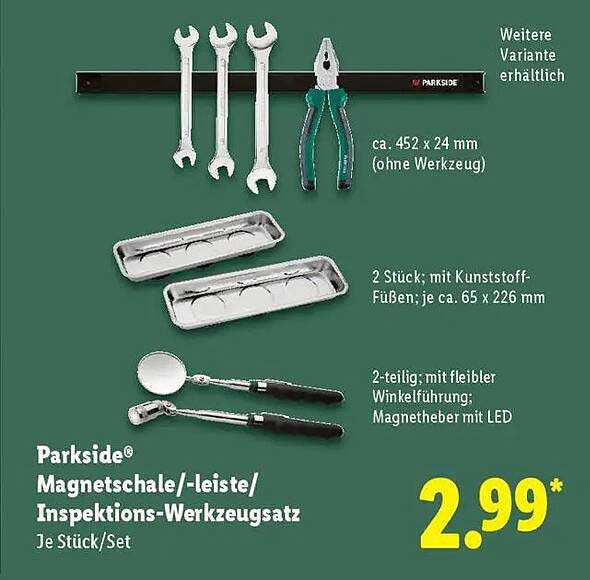Parkside® Magnetschale/-leiste/Inspektions-Werkzeugsatz