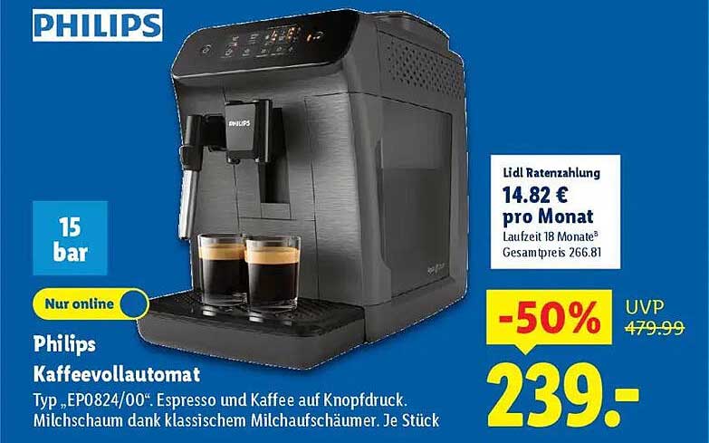 Philips Kaffeevollautomat Typ EP0824/00