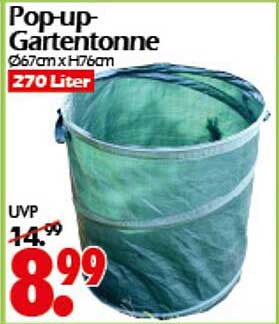 Pop-up-Gartentonne Ø67cm x H76cm