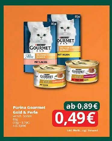 Purina Gourmet Gold & Perle, verschiedene Sorten 85g