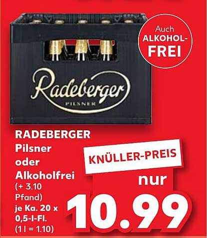 RADEBERGER Pilsner oder Alkoholfrei - Jetzt im Kaufland-Prospekt!
