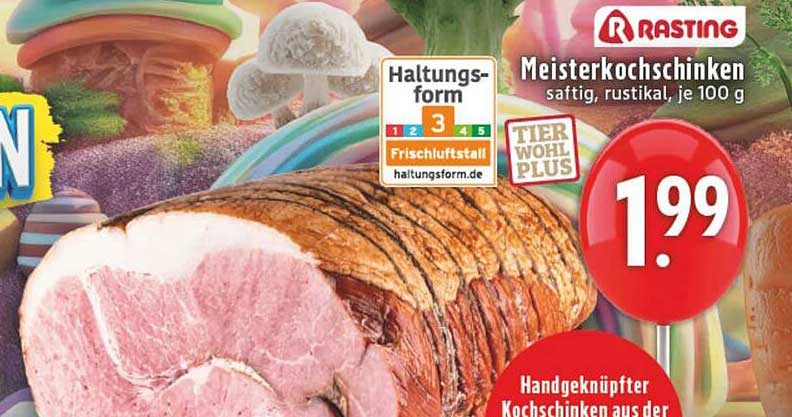 Rasting Meisterkochschinken - Saftig und rustikal, je 100 g