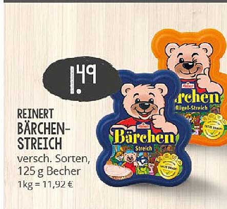 REINERT Bärchen-Streich 125 g Becher - Verschiedene Sorten