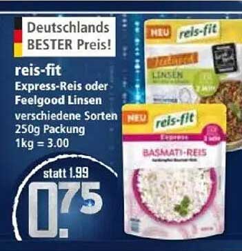reis-fit Express-Reis oder Feelgood Linsen 250g Packung