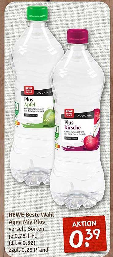 REWE Beste Wahl Aqua Mia Plus - verschiedene Sorten