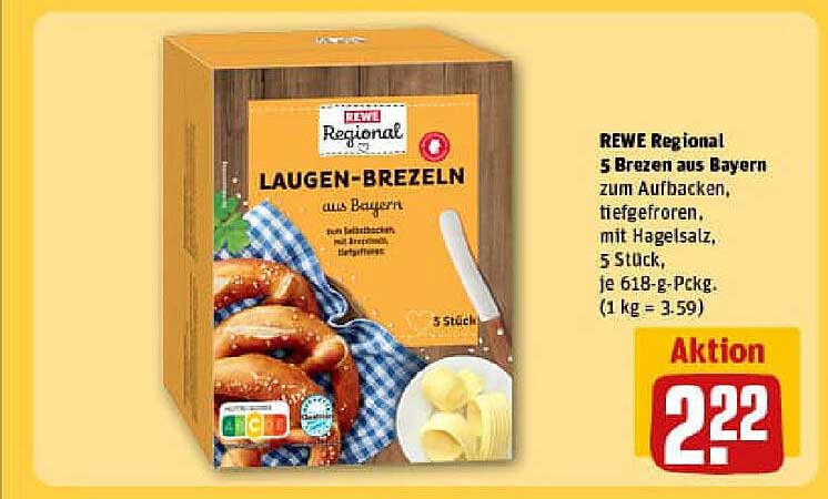 REWE Regional Laugen-Brezeln 5 Brezen aus Bayern