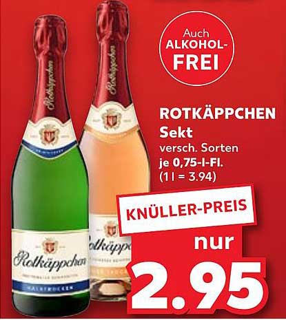 ROTKÄPPCHEN Sekt - auch alkoholfrei