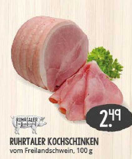 Ruhrtaler Kochschinken vom Freilandschwein, 100 g