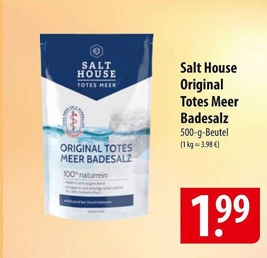 Salt House Original Totes Meer Badesalz 500-g-Beutel