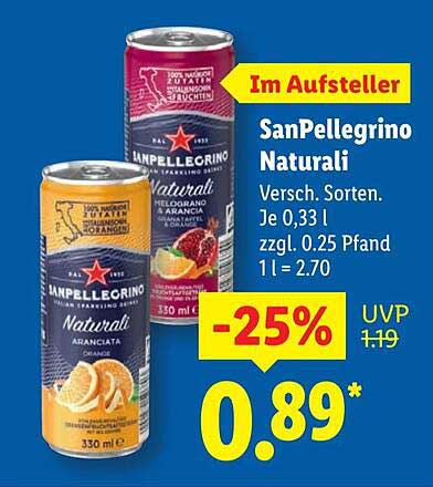 SanPellegrino Naturali - 25% Rabatt!