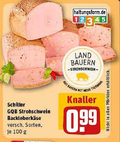 Schiller GQB Strohschwein Backleberkäse, verschiedene Sorten