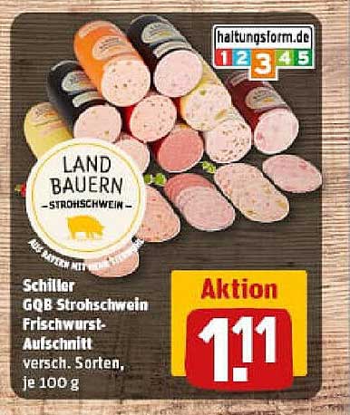 Schiller GQB Strohschwein Frischwurst-Aufschnitt - verschiedene Sorten, je 100 g