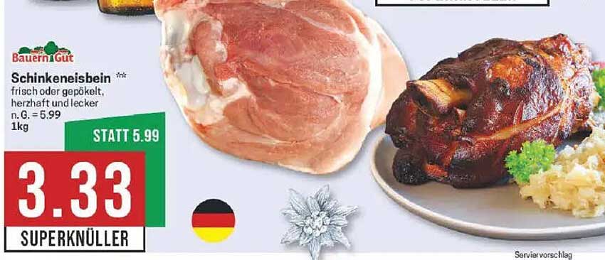 Schinkeneisbein - frisch oder gepökelt, herzhaft und lecker