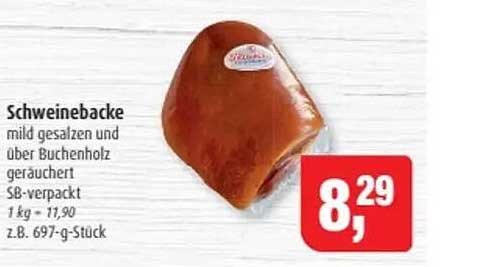 Schweinebacke mild gesalzen und über Buchenholz geräuchert