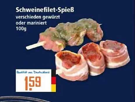 Schweinefilet-Spieß - verschieden gewürzt oder mariniert 100g