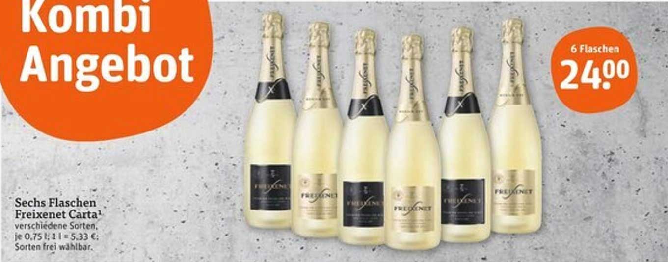 Sechs Flaschen Freixenet Carta – Kombi Angebot