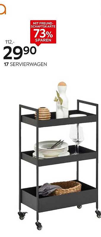 Servierwagen schwarz - Jetzt nur 29,90 € statt 112 €
