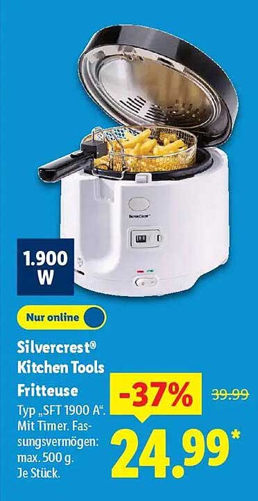 Silvercrest® Kitchen Tools Fritteuse Typ „SFT 1900 A“