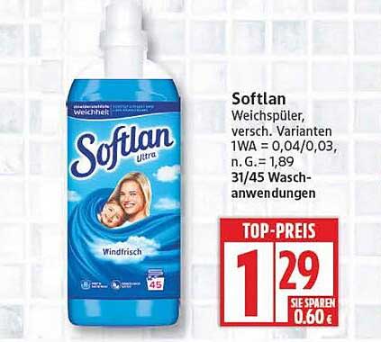 Softlan Weichspüler, verschiedene Varianten